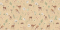 Wallpaper - Dancing Deer - Yellow (Pre - Orders) - LPM Home