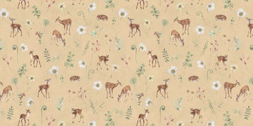 Wallpaper - Dancing Deer - Yellow (Pre - Orders) - LPM Home