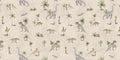 Wallpaper - Dashing Dinos - Sand (Pre - Orders) - LPM Home