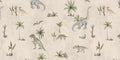 Wallpaper - Dashing Dinos - Sand (Pre - Orders) - LPM Home