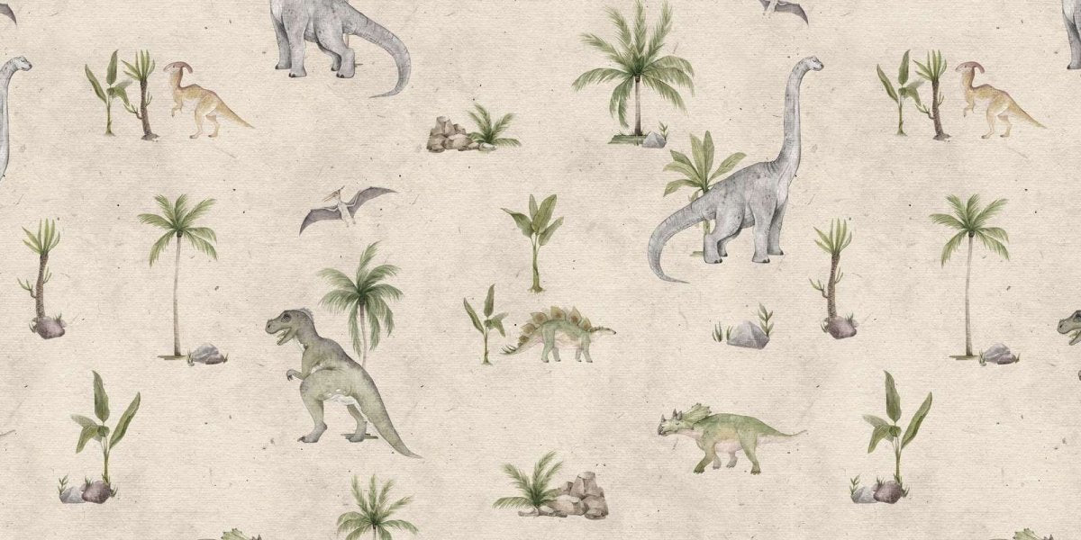 Wallpaper - Dashing Dinos - Sand (Pre - Orders) - LPM Home