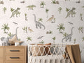 Wallpaper - Dashing Dinos - White (Pre - Orders) - LPM Home