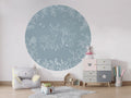 Wallpaper - Deer Doodle Blue - Circle (Pre - Order) - LPM Home