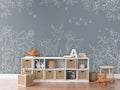 Wallpaper - Deer Doodles Blue (Pre - Order) - LPM Home