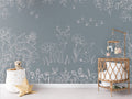 Wallpaper - Deer Doodles Blue (Pre - Order) - LPM Home