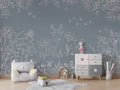 Wallpaper - Deer Doodles Blue (Pre - Order) - LPM Home
