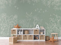 Wallpaper - Deer Doodles Green (Pre - Order) - LPM Home