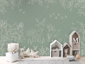 Wallpaper - Deer Doodles Green (Pre - Order) - LPM Home