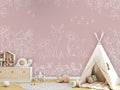 Wallpaper - Deer Doodles Pink (Pre - Order) - LPM Home