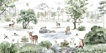 Wallpaper - Deer Forest - Winter (Pre - Order) - LPM Home