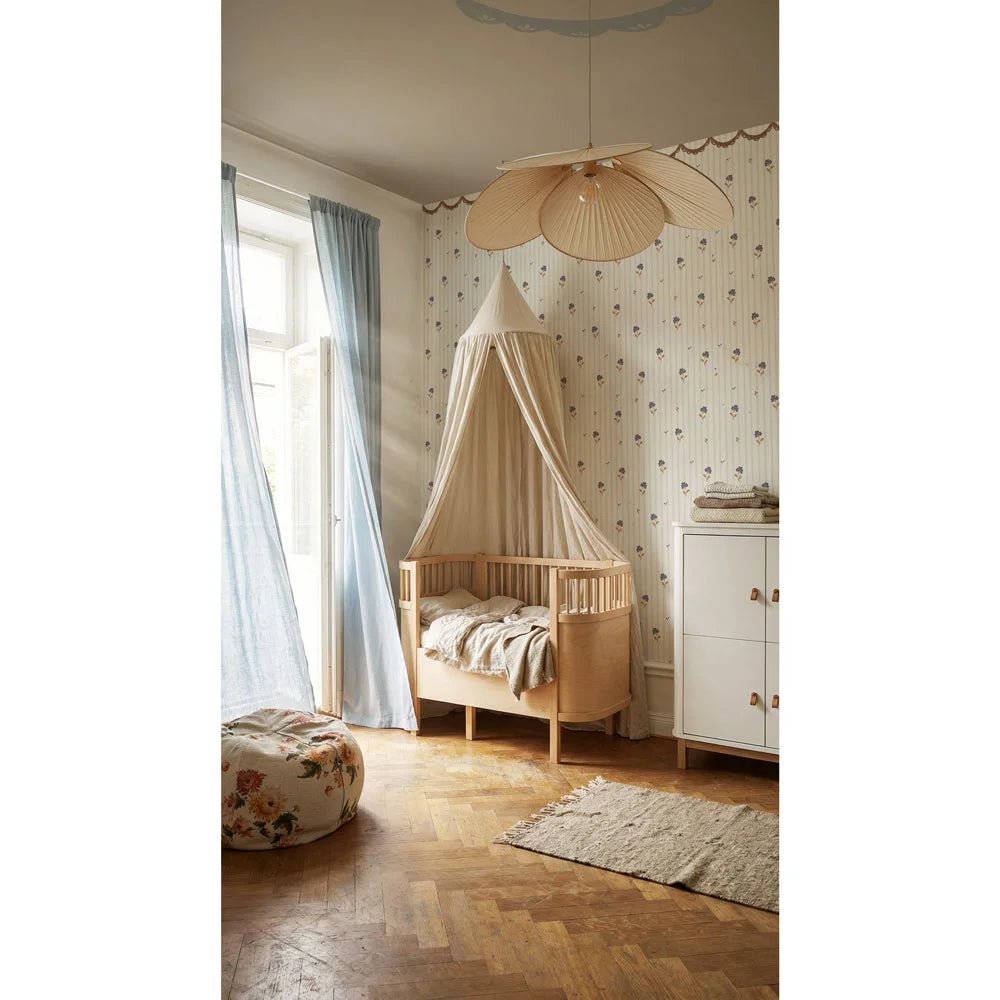 Wallpaper - Delicate retro flowers with ornament (Pre - Order) - LPM Home