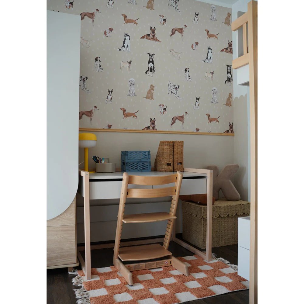 Wallpaper - Dogs are The Best Beige with Dots - Le Petit Marché Home Furniture