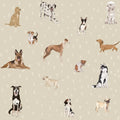 Wallpaper - Dogs are The Best Beige with Dots - Le Petit Marché Home Furniture