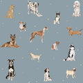 Wallpaper - Dogs are The Best Blue - Le Petit Marché Home Furniture