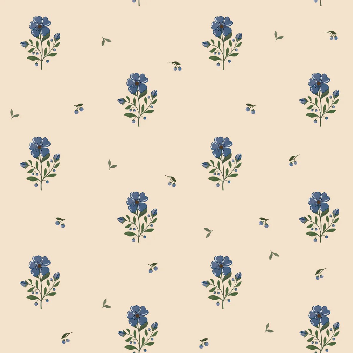 Wallpaper - Dreamy Vintage Flowers - Le Petit Marché Home Furniture