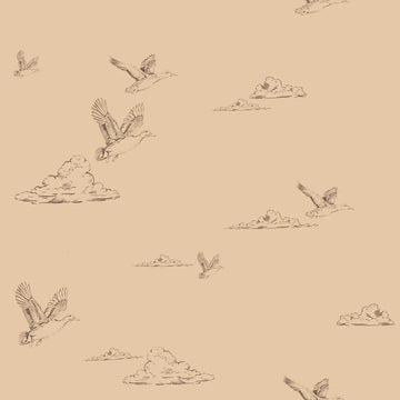 Wallpaper - Ducks in the Sky Beige - Le Petit Marché Home Furniture