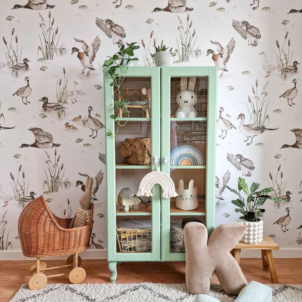 Wallpaper - Ducks Lake Wallpaper / Return to Innocence - Le Petit Marché Home Furniture