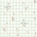 Wallpaper - Ducks on Check Green - Le Petit Marché Home Furniture
