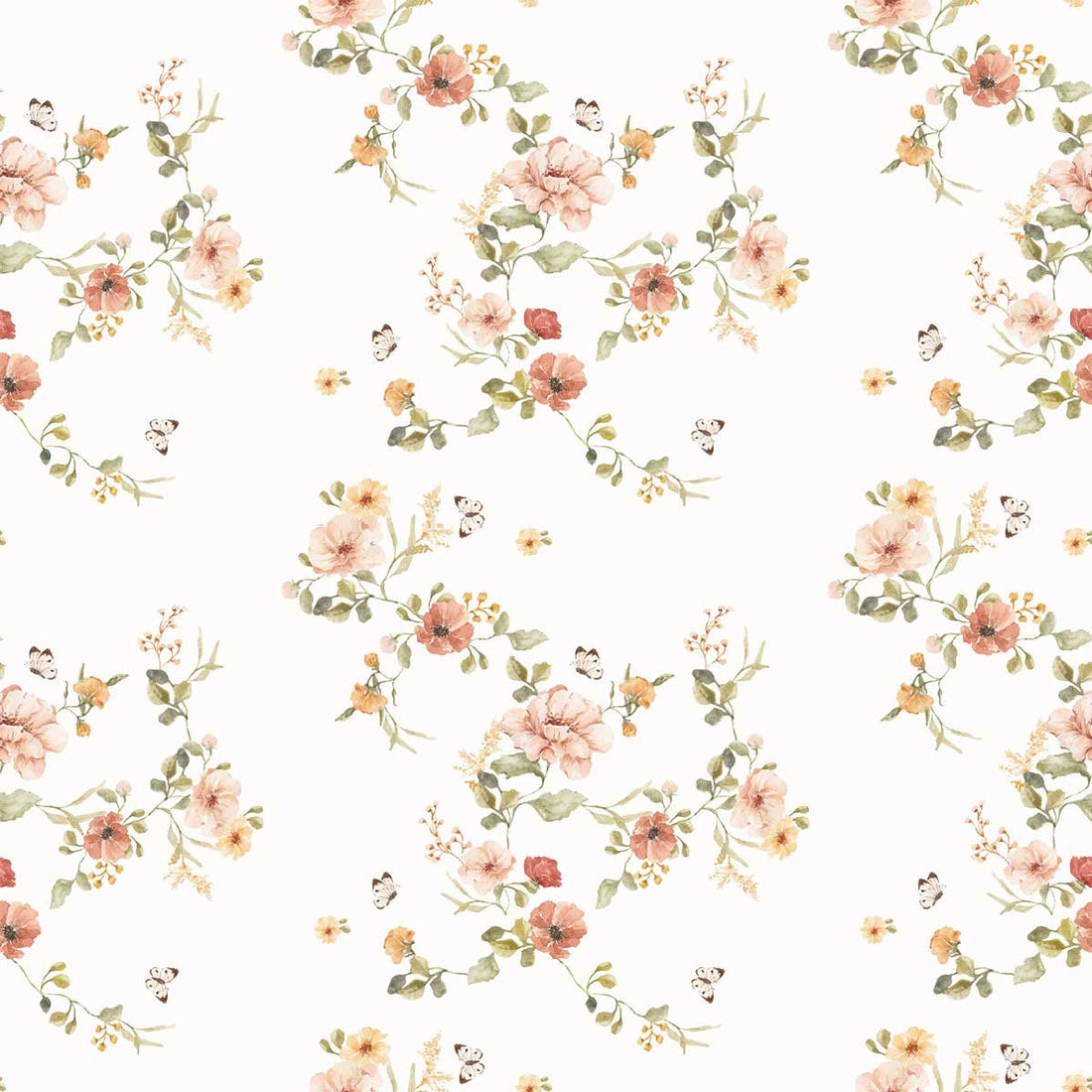Wallpaper - Floral Vintage - Le Petit Marché Home Furniture