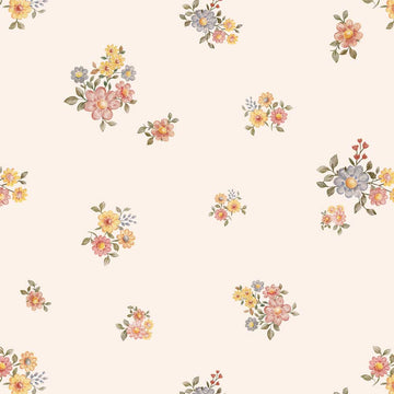 Wallpaper - Flowers Minimini Light - Le Petit Marché Home Furniture
