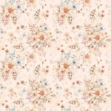 Wallpaper - Flowers with Orange - Le Petit Marché Home Furniture