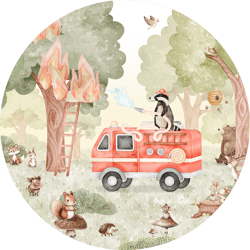 Wallpaper - Forest Fire Fighter - Circle (Pre - Order) - LPM Home