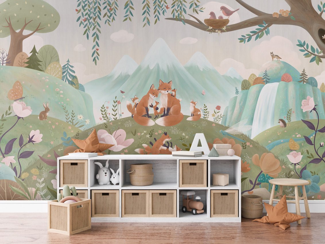 Wallpaper - Fox Family (Pre - Order) - LPM Home