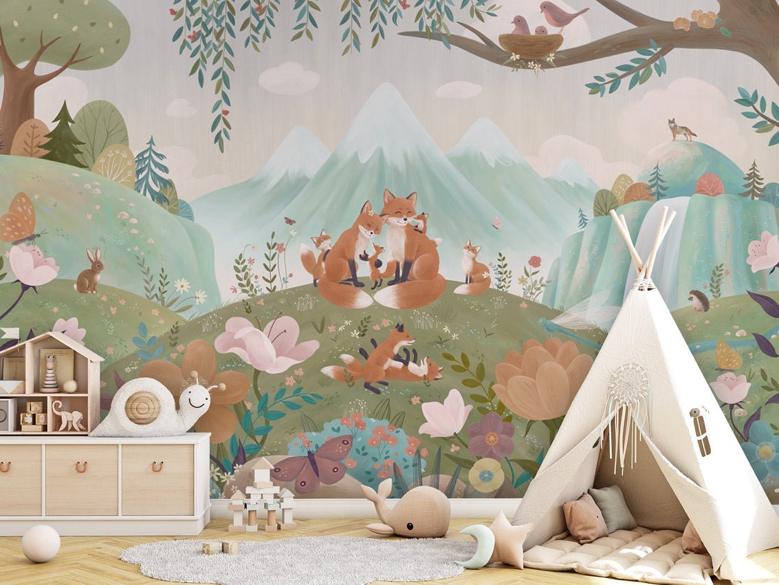 Wallpaper - Fox Family (Pre - Order) - LPM Home