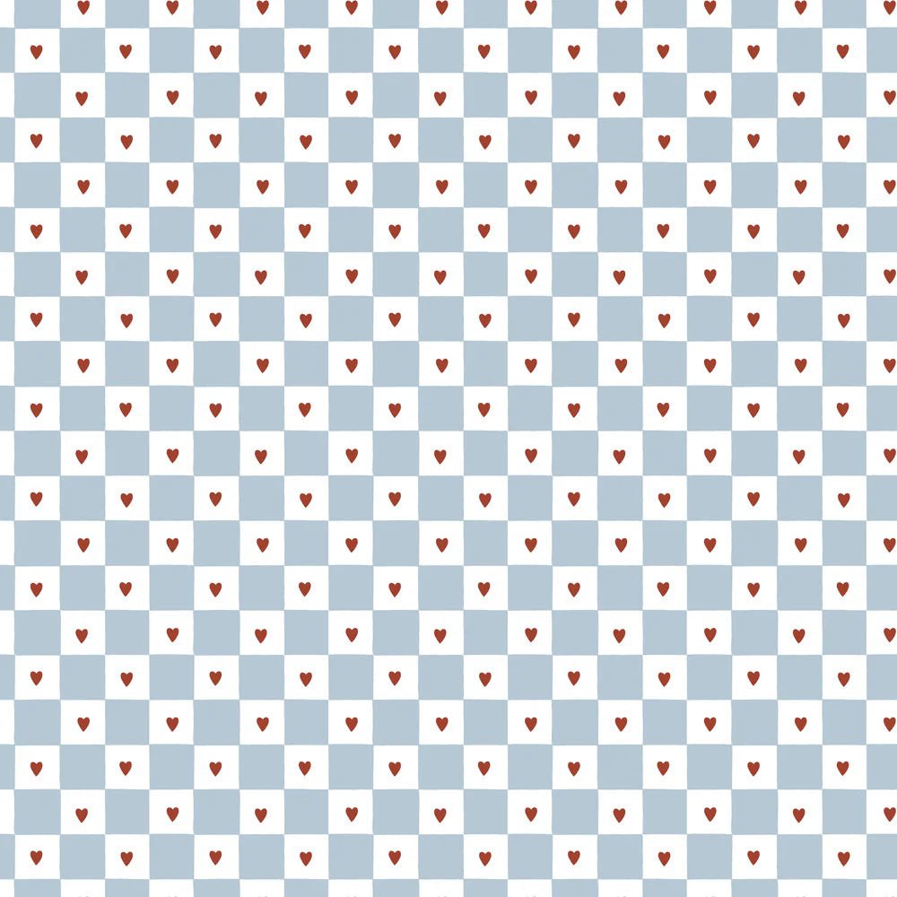 Wallpaper - French Hearts Check - Le Petit Marché Home Furniture