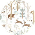 Wallpaper - Frisky Forest Blue - Circle (Pre - Order) - LPM Home