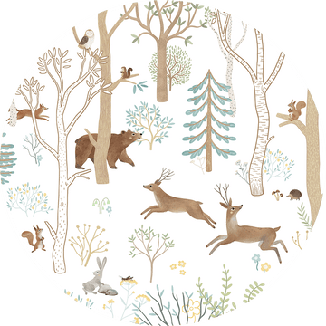 Wallpaper - Frisky Forest Blue - Circle (Pre - Order) - LPM Home