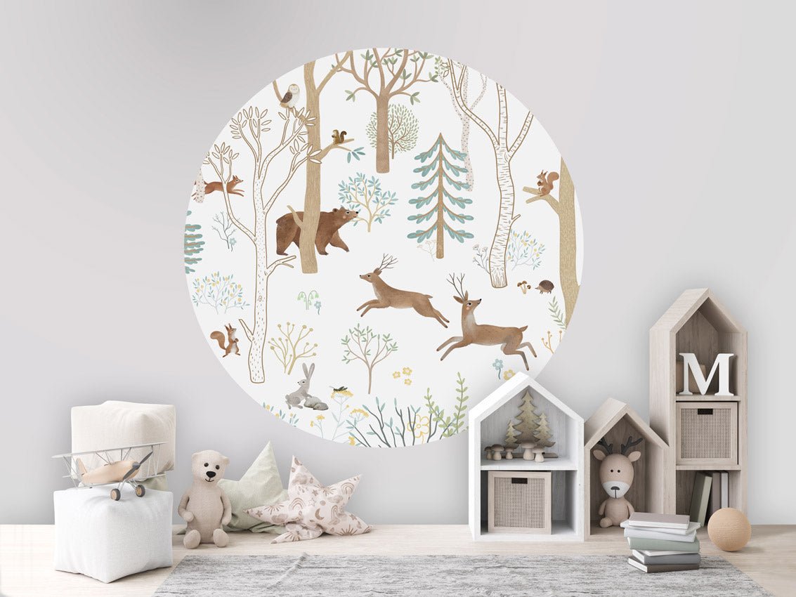 Wallpaper - Frisky Forest Blue - Circle (Pre - Order) - LPM Home