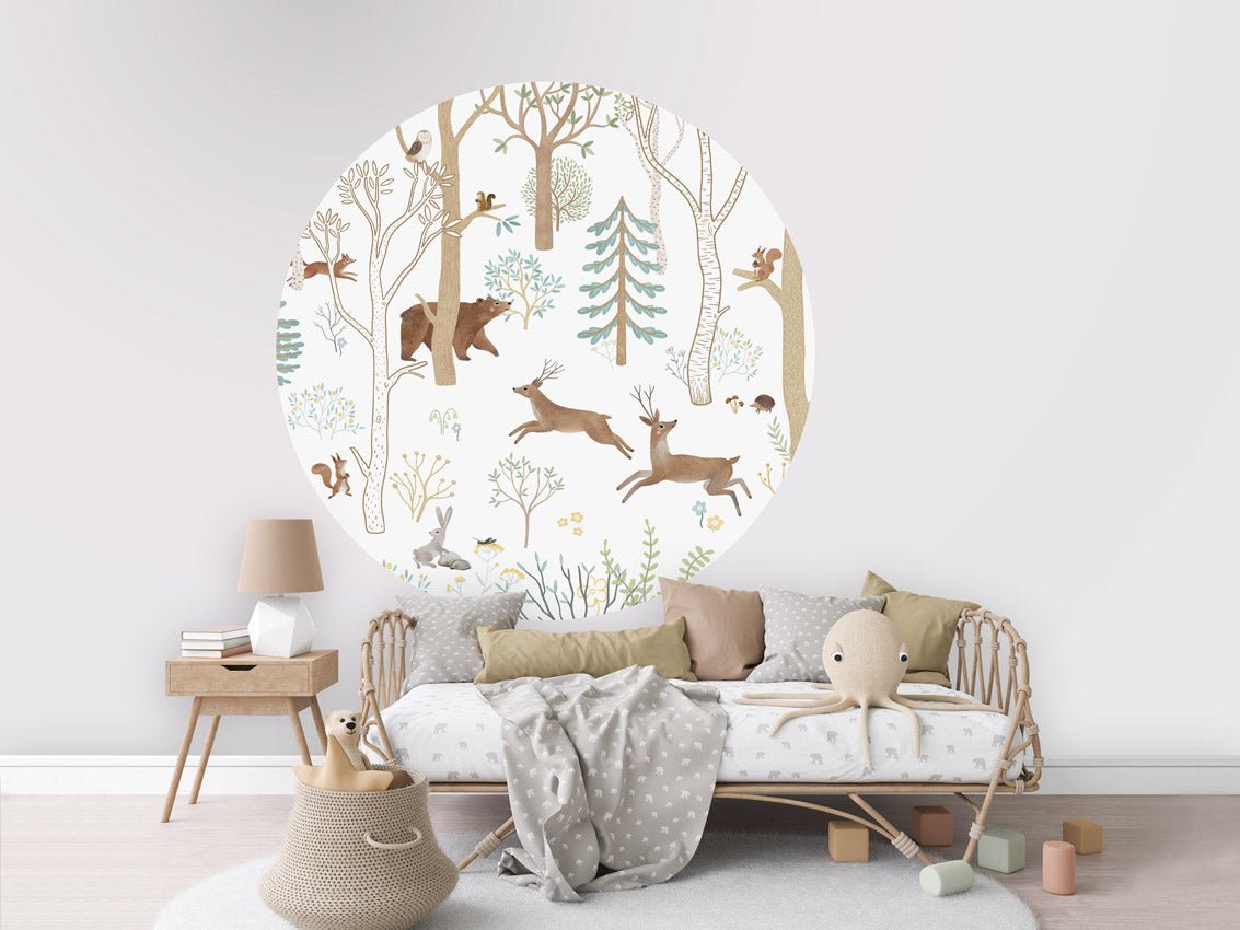 Wallpaper - Frisky Forest Blue - Circle (Pre - Order) - LPM Home