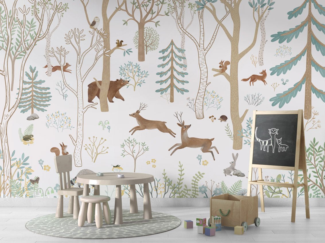 Wallpaper - Frisky Forest Blue (Pre - Order) - LPM Home