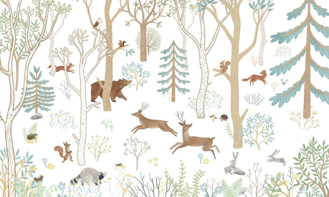 Wallpaper - Frisky Forest Blue (Pre - Order) - LPM Home