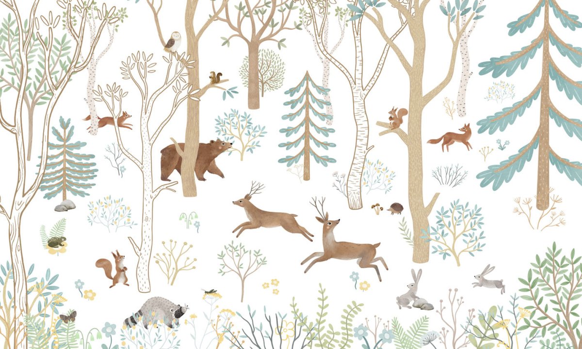 Wallpaper - Frisky Forest Blue (Pre - Order) - LPM Home