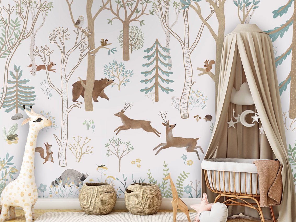 Wallpaper - Frisky Forest Blue (Pre - Order) - LPM Home