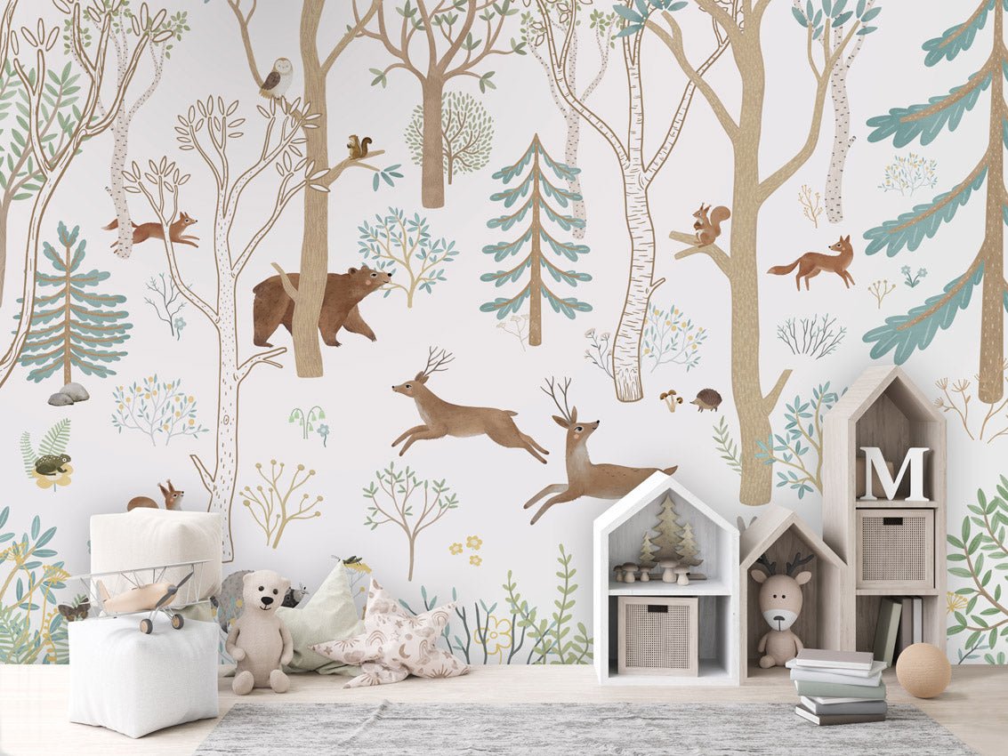 Wallpaper - Frisky Forest Blue (Pre - Order) - LPM Home
