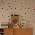 Wallpaper - Hearts in all Colours - Le Petit Marché Home Furniture