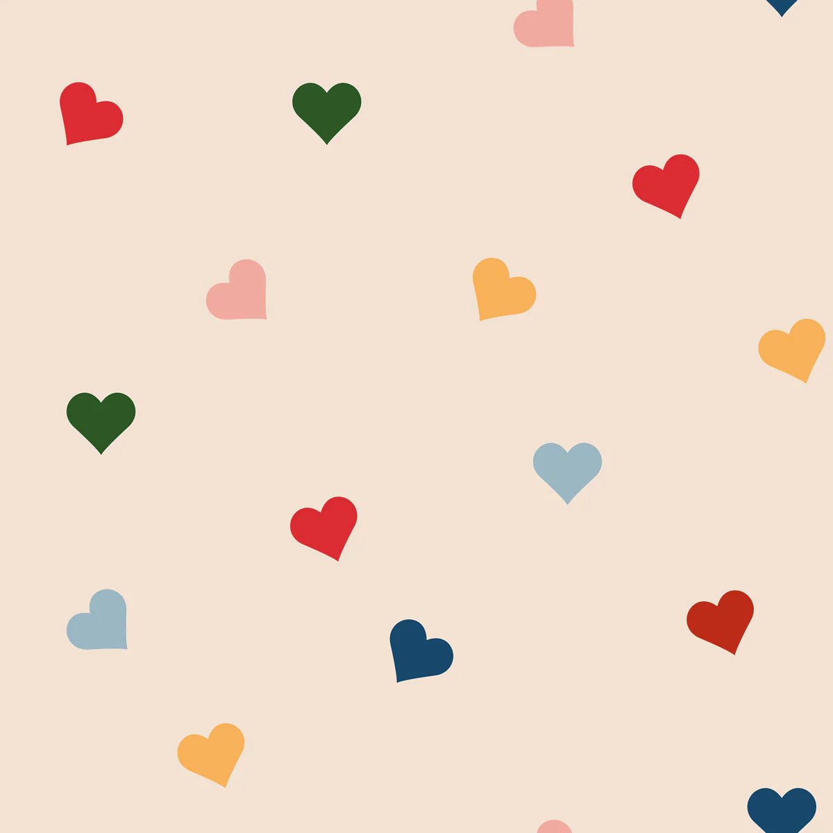 Wallpaper - Hearts in all Colours - Le Petit Marché Home Furniture