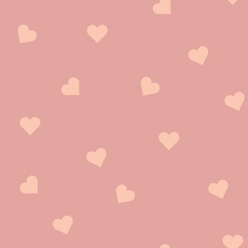 Wallpaper - Hearts Peach on Pink - Le Petit Marché Home Furniture