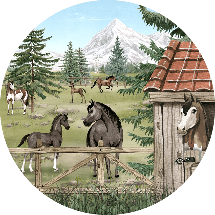 Wallpaper - Horse Haven - Circle (Pre - Order) - LPM Home
