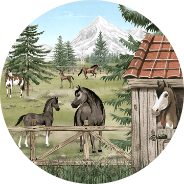 Wallpaper - Horse Haven - Circle (Pre - Order) - LPM Home