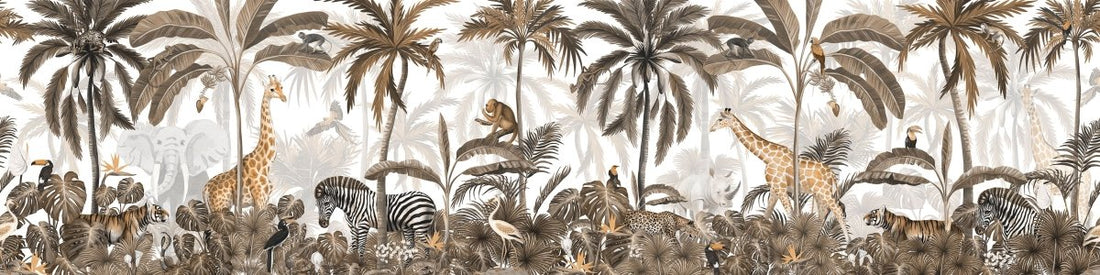 Wallpaper - Jungle Jive Sepia - Panorama (Pre - Order) - LPM Home