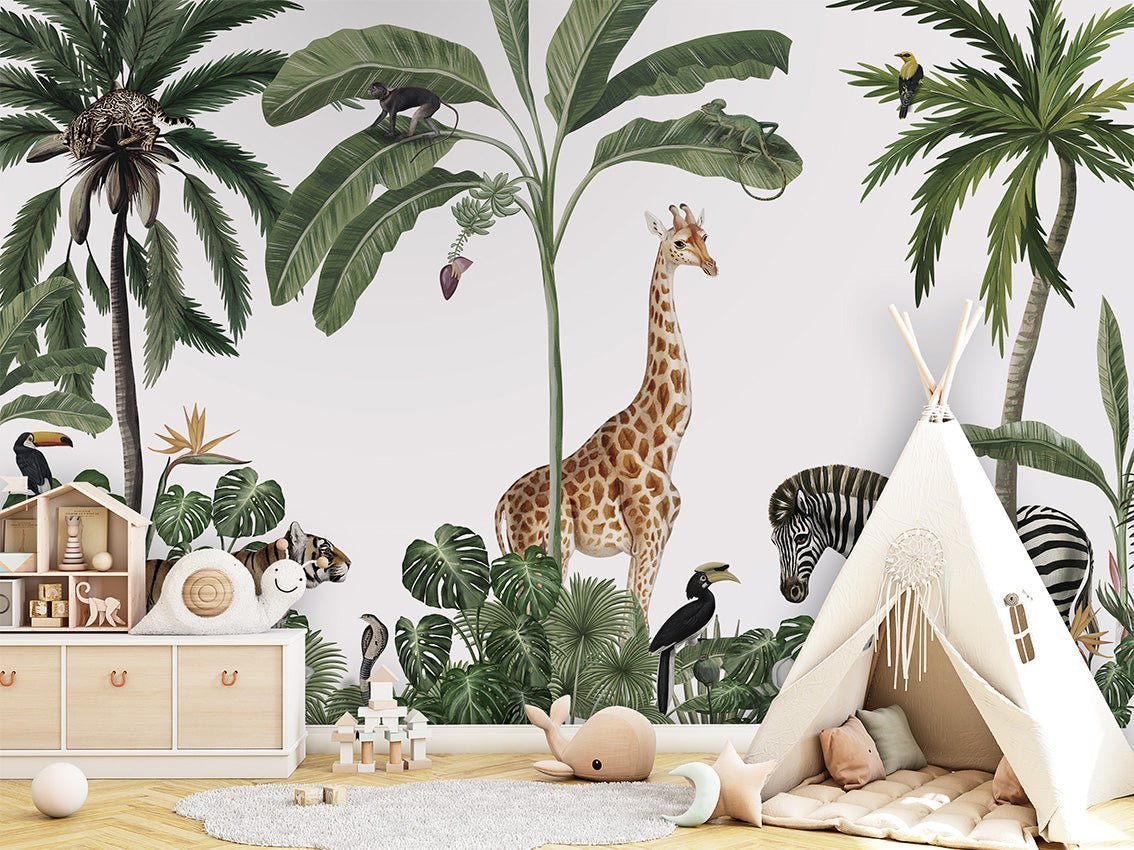 Wallpaper - Jungle Jive - White (Pre - Order) - LPM Home