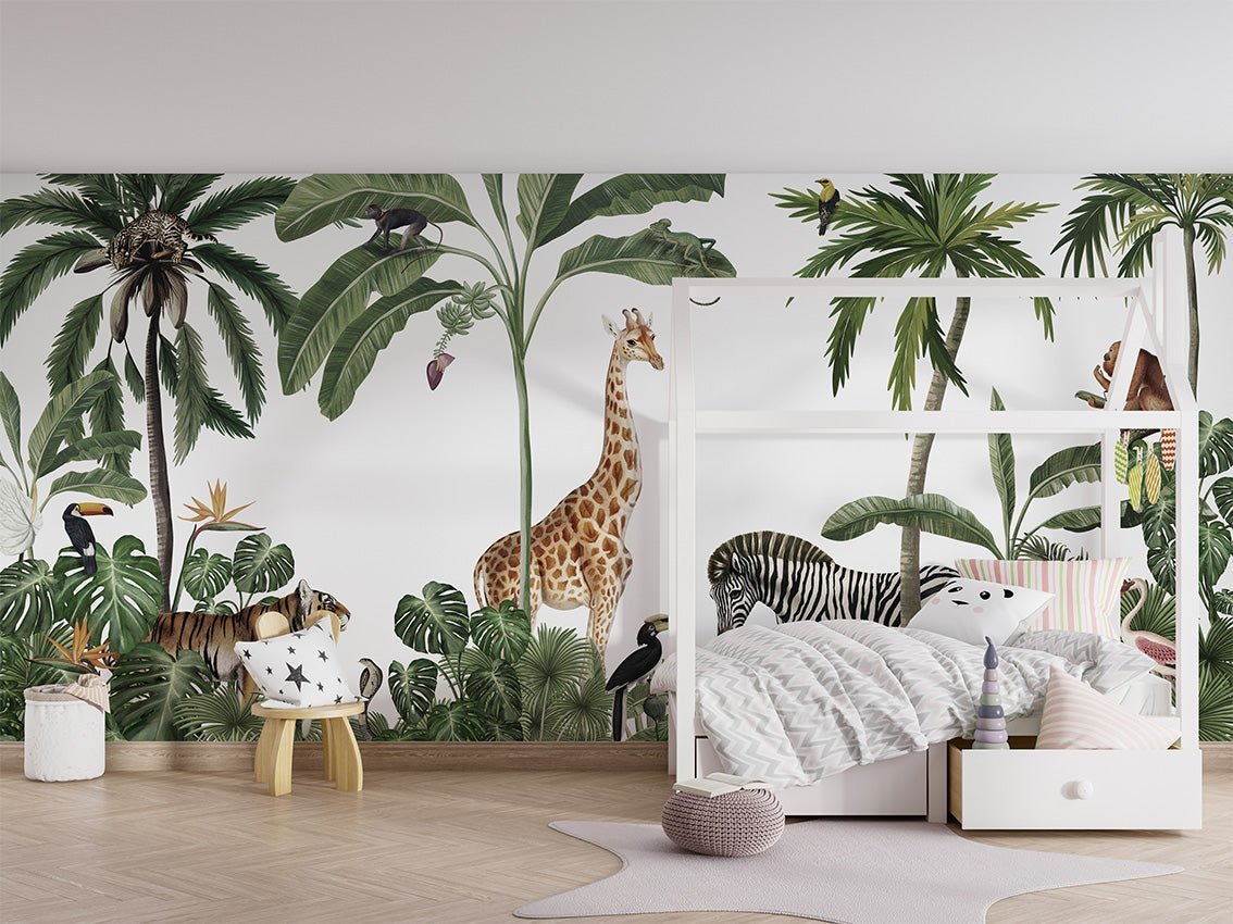 Wallpaper - Jungle Jive - White (Pre - Order) - LPM Home