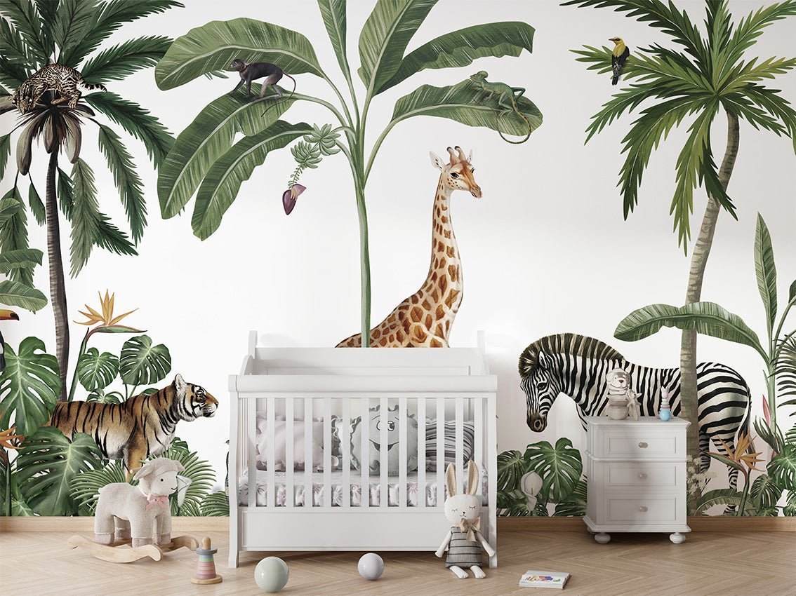 Wallpaper - Jungle Jive - White (Pre - Order) - LPM Home