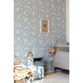 Wallpaper - Lace Meadow Blue - Le Petit Marché Home Furniture