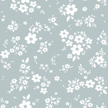 Wallpaper - Lace Meadow Blue - Le Petit Marché Home Furniture