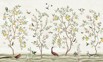 Wallpaper - Lemon Tree Chinoiserie - White (Pre - Orders) - LPM Home